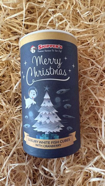 Christmas whitefish & cranberry cubes