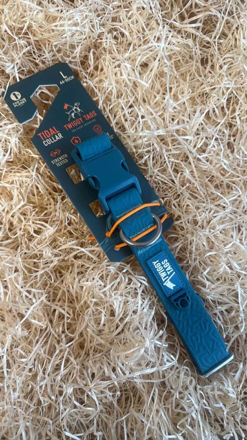 Biothane collar L Azure